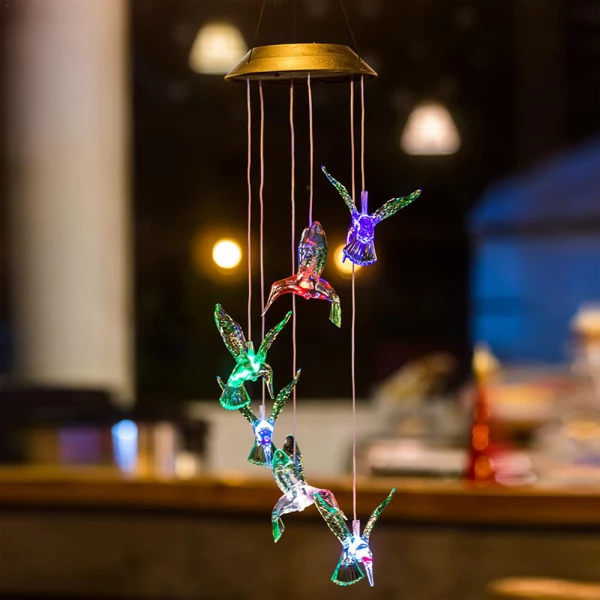 Dangling Hummingbird Solar Lights For Indoor & Outdoor DĂŠcor