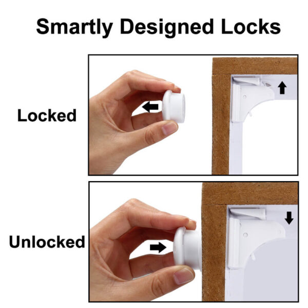 Safety Magnetic Cabinet Locks  No Drilling Required