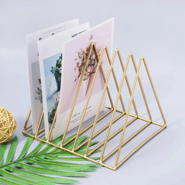 Decorative Gold Magazine Holder Stand