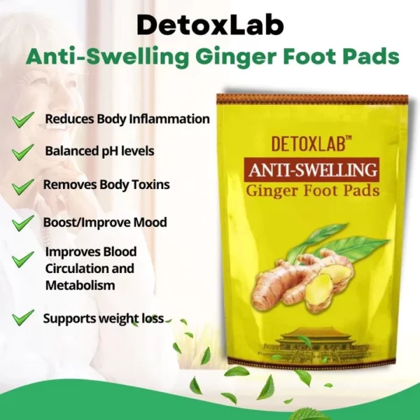 DetoxLab Anti-Swelling Ginger Foot Pads