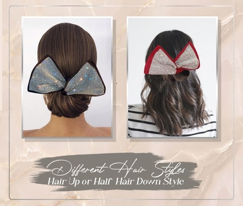 Diamond Glitter Deft Bun Twisting Bow