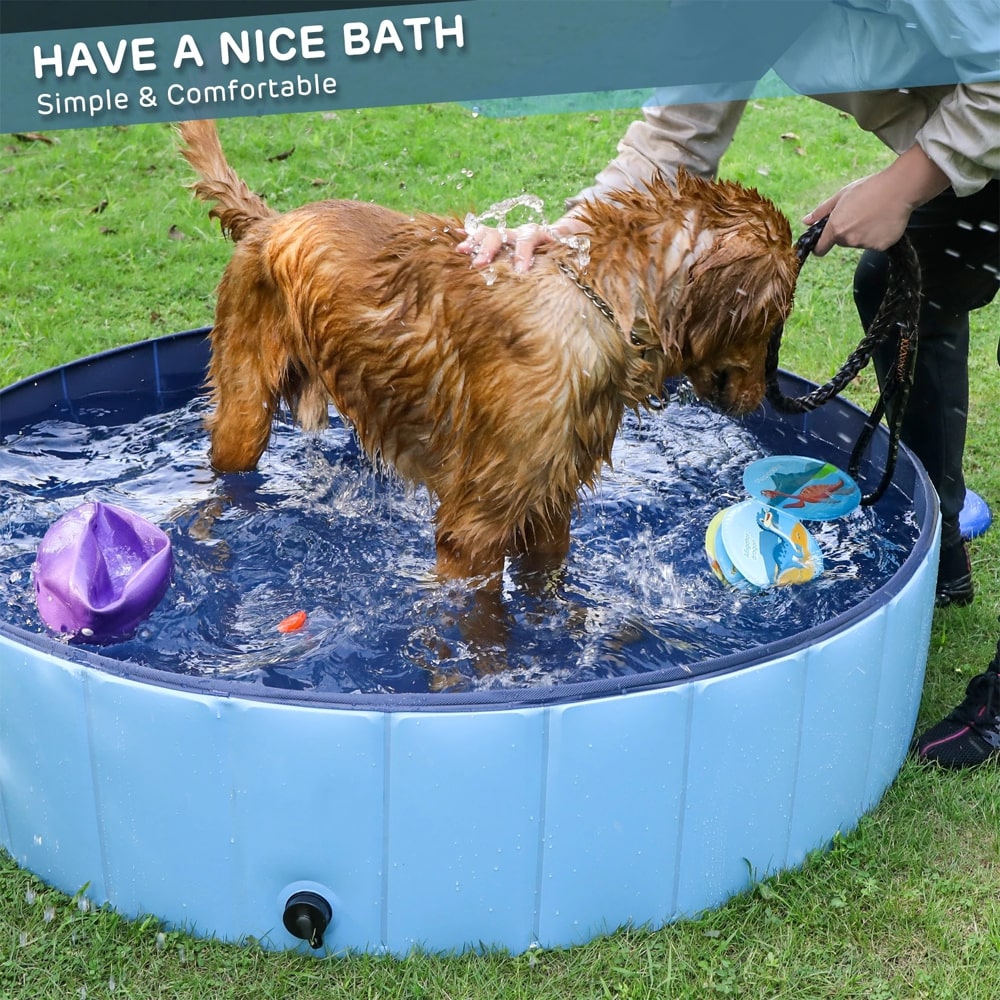 Outdoor Collapsible Portable Paw Pool For Dogs & Cats