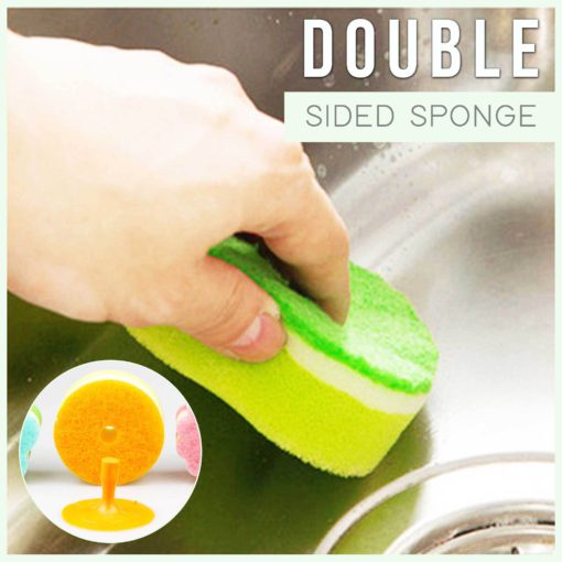 Double-Side Suction Cup Cleaning Sponges  Set For 5