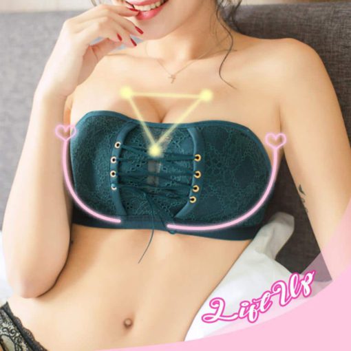 Drawstring Strapless Bra