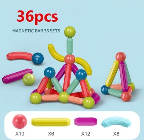 Educational Magnetic Sticks and Balls Set