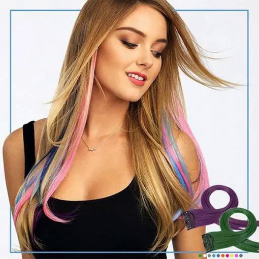 EZ Hair Clip-on Colored Highlights