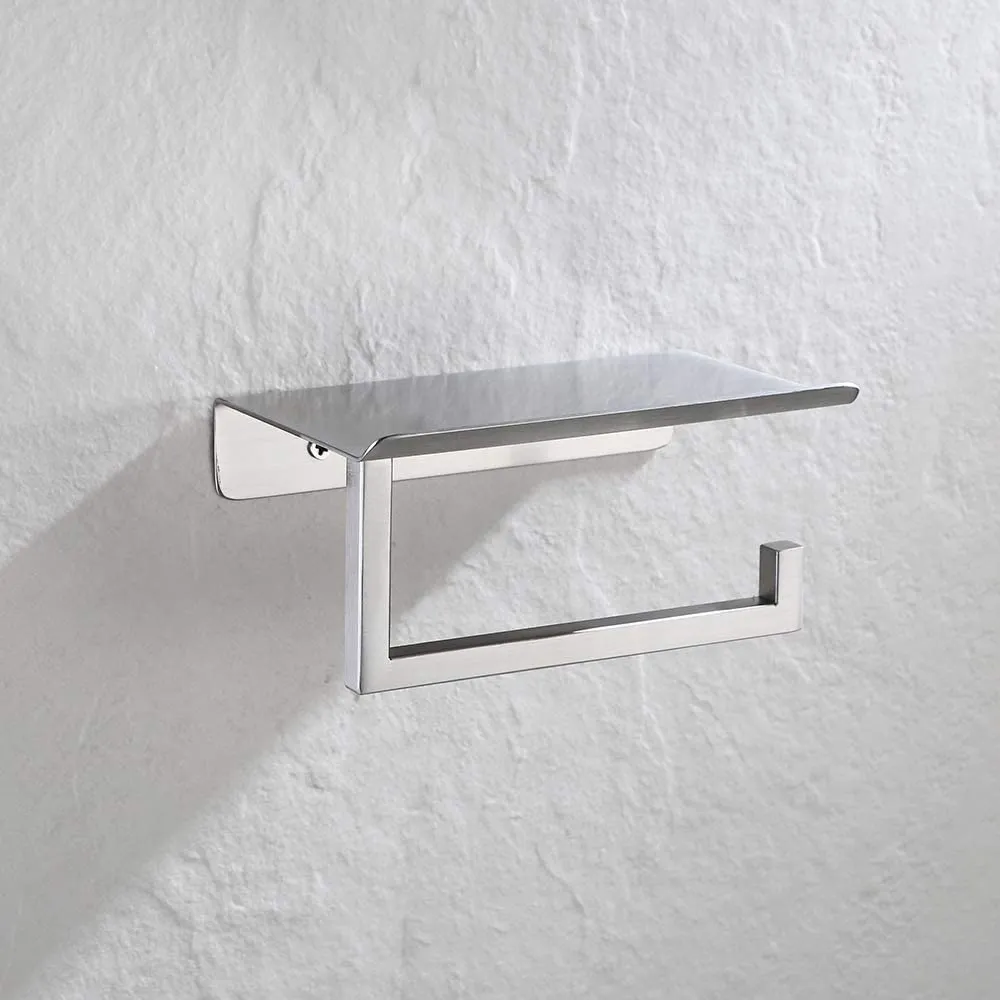 EZ Toilet Paper Holder With Shelf