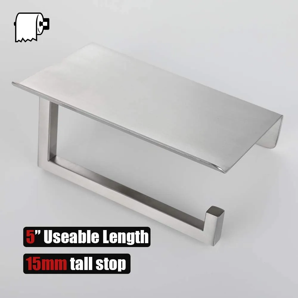 EZ Toilet Paper Holder With Shelf