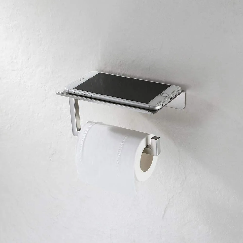 EZ Toilet Paper Holder With Shelf