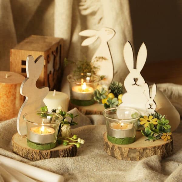 Easter Bunny Nordic Candle Holder Rabbit