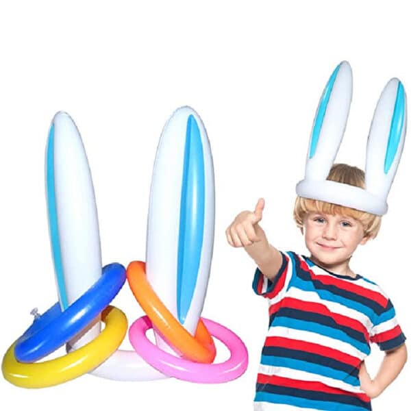 Inflatable Easter Bunny Ears Ring Game Toy