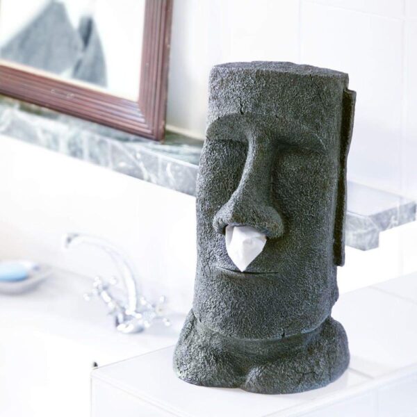 Easter Island Moai Head Tissue Dispenser