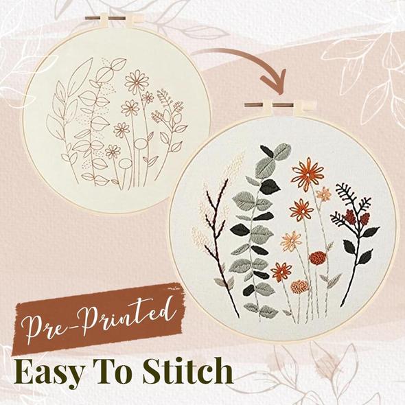 EasyStitch Floral Embroidery Stitching Set