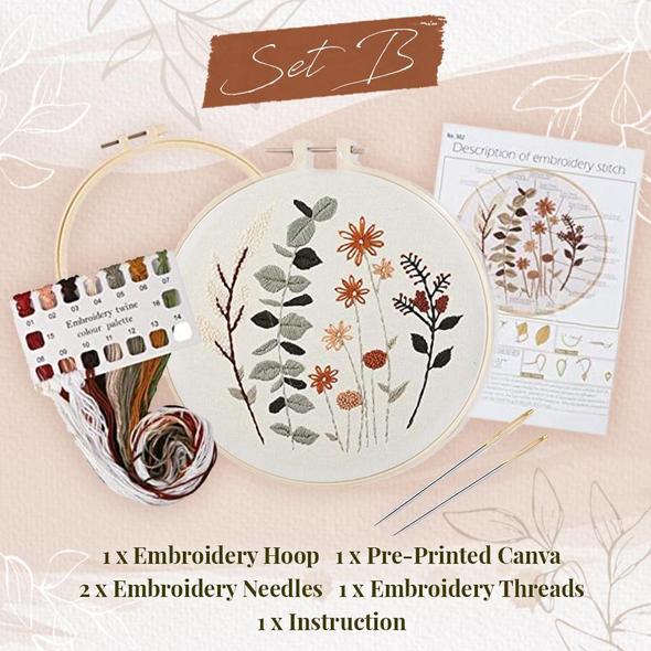 EasyStitch Floral Embroidery Stitching Set