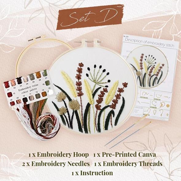 EasyStitch Floral Embroidery Stitching Set