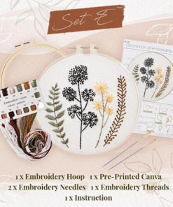 EasyStitch Floral Embroidery Stitching Set