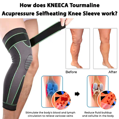 KNEECA Tourmaline Acupressure Selfheating Knee Sleeve