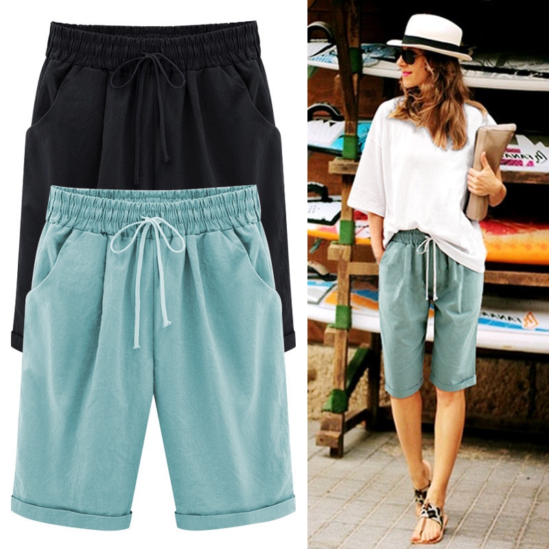 Elastic Waist Casual Comfy Summer Shorts