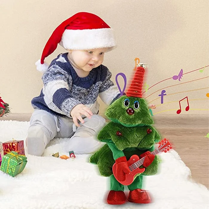 Electric Christmas Tree Singing and Dancing Christmas Tree Electronic Plush Toys