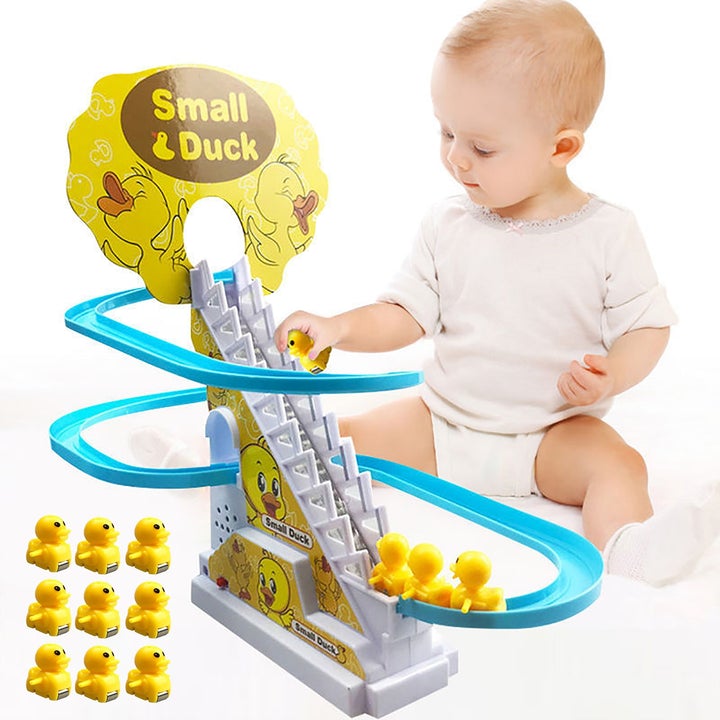 Electric Music Duck Climbing Stairs Toy