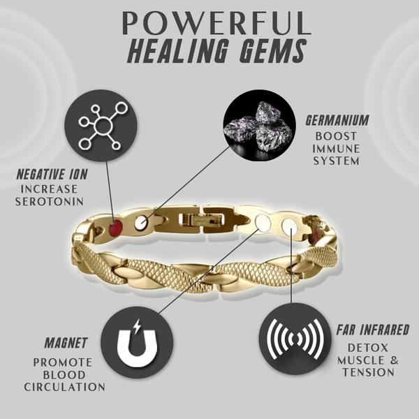 Elegant Magnetic Therapy Ionic Bracelet