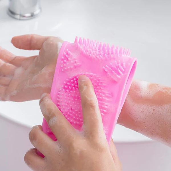 Exfoliating Silicone Wet & Dry Body Scrubber Brush