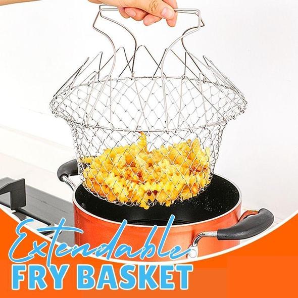 Extendable Stainless Steel Fry Basket