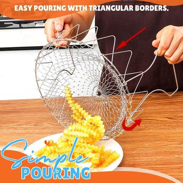 Extendable Stainless Steel Fry Basket