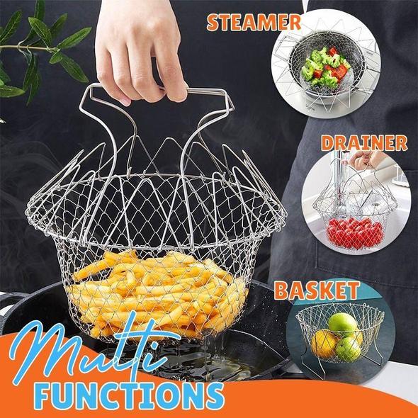 Extendable Stainless Steel Fry Basket