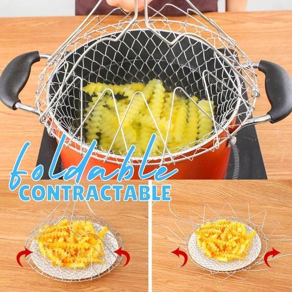 Extendable Stainless Steel Fry Basket