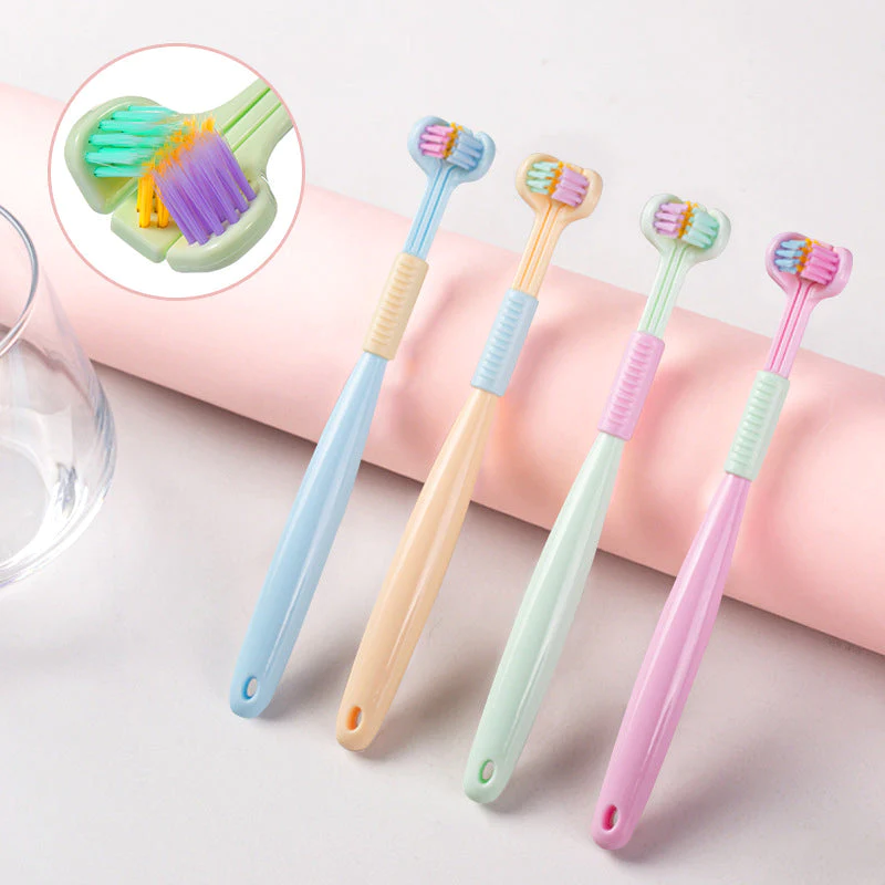 V-Shaped Three Sided Toothbrush