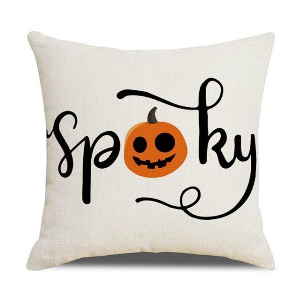 Halloween Pumpkin and Witch Printed Pillow Cases