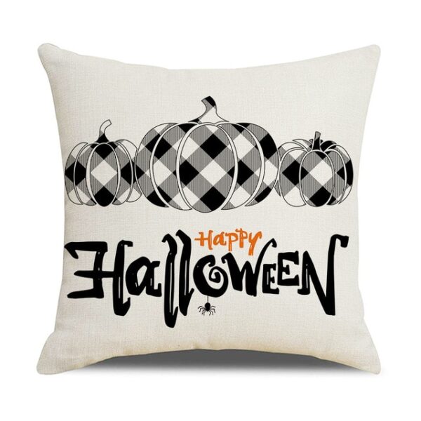 Halloween Pumpkin and Witch Printed Pillow Cases