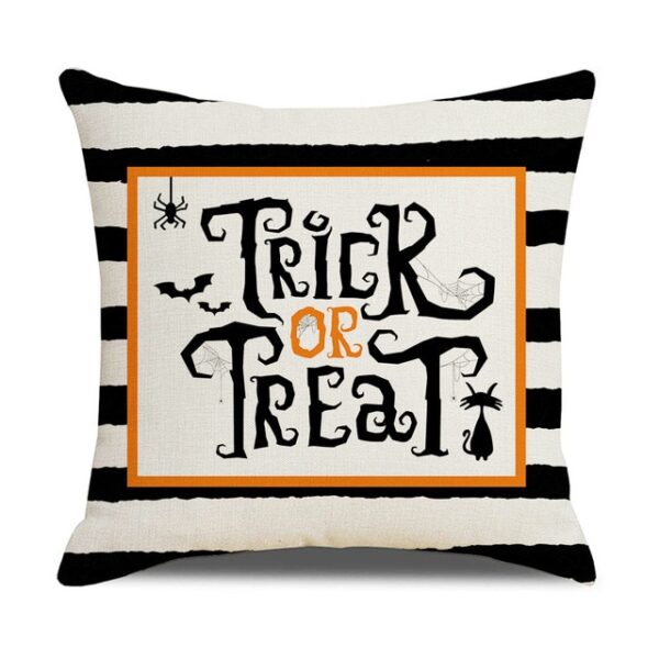 Halloween Pumpkin and Witch Printed Pillow Cases