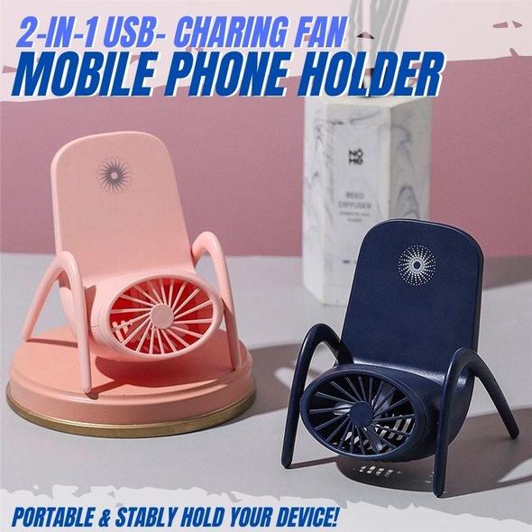 Fan Charging Phone Holder