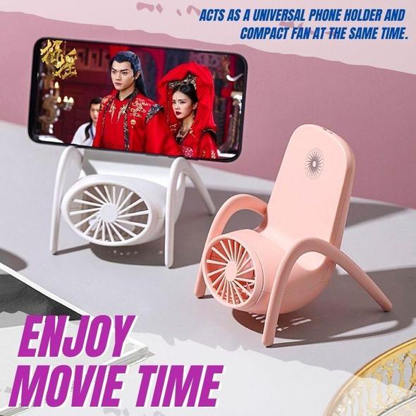 Fan Charging Phone Holder