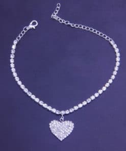 Full Diamond Love Anklet