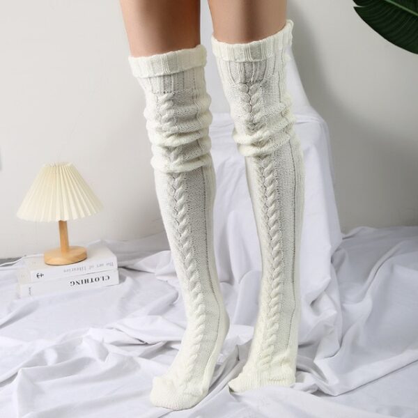 Thick Slim Warm Knitted Stockings