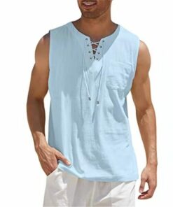 Men's Cotton Linen Tank Tops