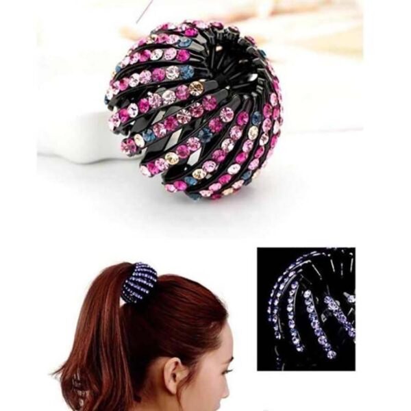 Rhinestone Bird's Nest Hairpin