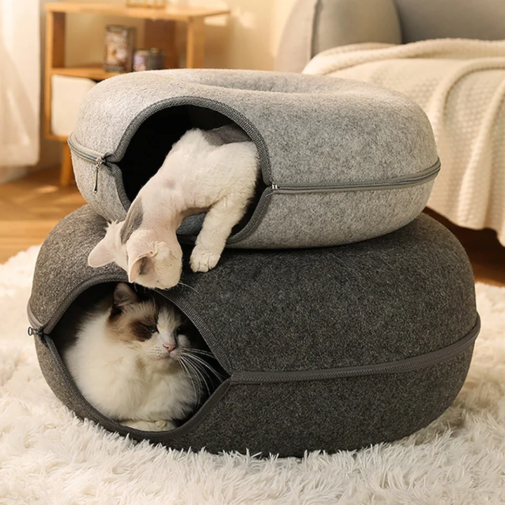 Felt Tunnel Cat Nest