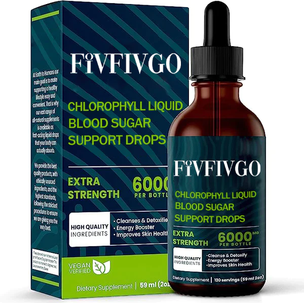 Juenow Chlorophyll Liquid Natural Detox and Blood Sugar Support Drops