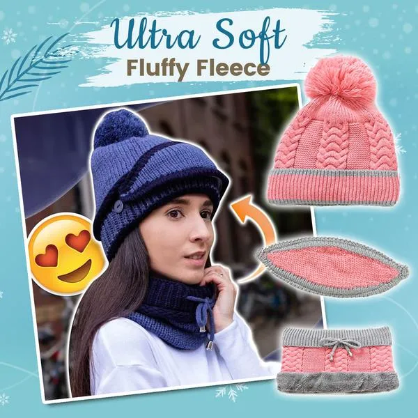 Fleece Lined Beanie with Warm Face Cover