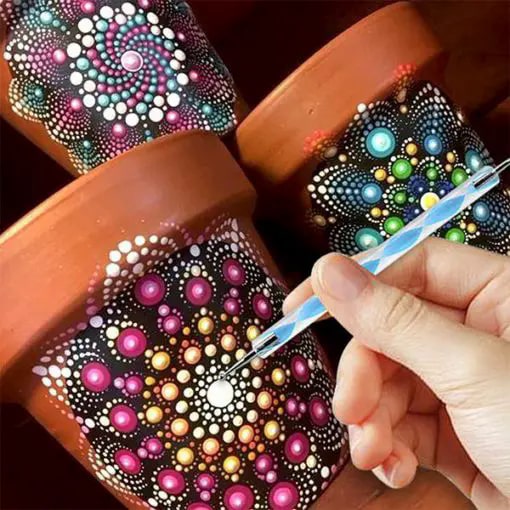 Flower Pot Mandala Dotting Set