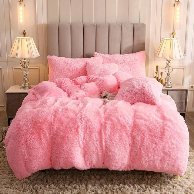 Fluffy Ultra Soft Velvet Duvet Cover Set