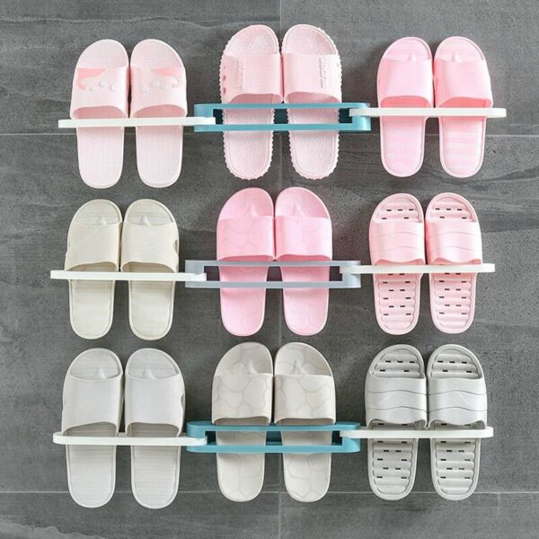 Drill-Free Slippers Rack