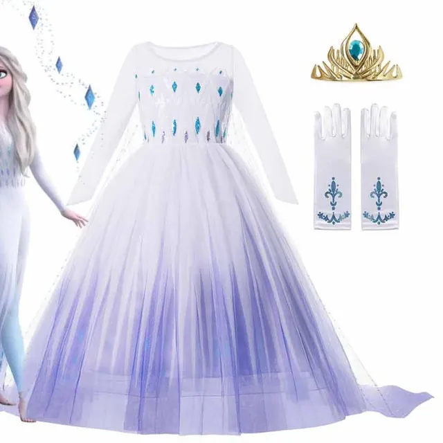 Frozen Princess Elsa Snow Queen Costume for Kids