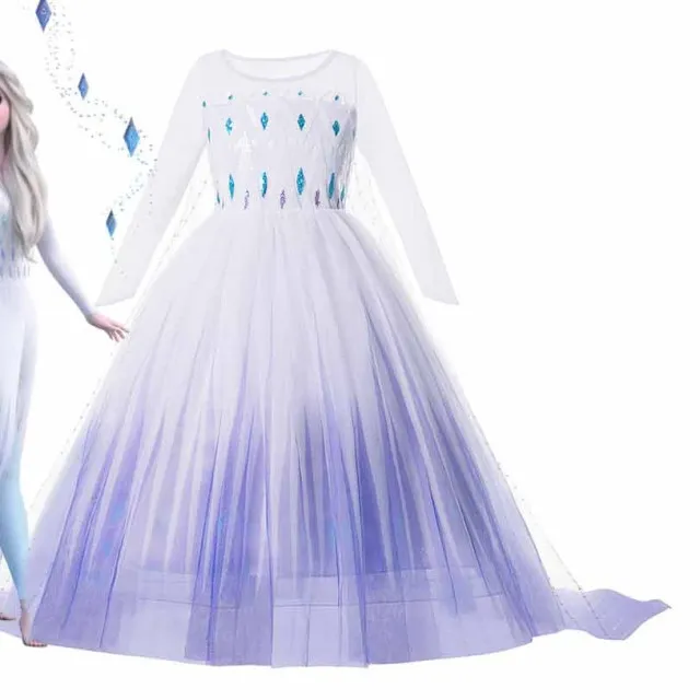 Frozen Princess Elsa Snow Queen Costume for Kids