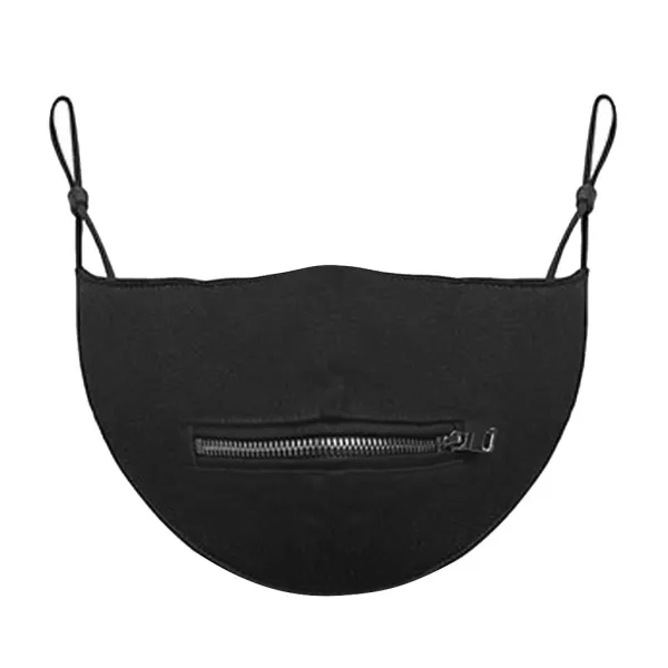 Solid Washable Zipper Mask