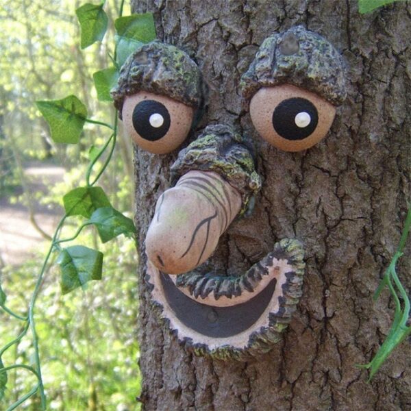 Old Man Tree Face Decoration